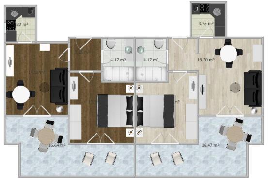 Appartamento Comfort con 1 Camera da Letto e Panorama Sud-Ovest