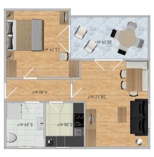 Appartamento con 1 Camera da Letto